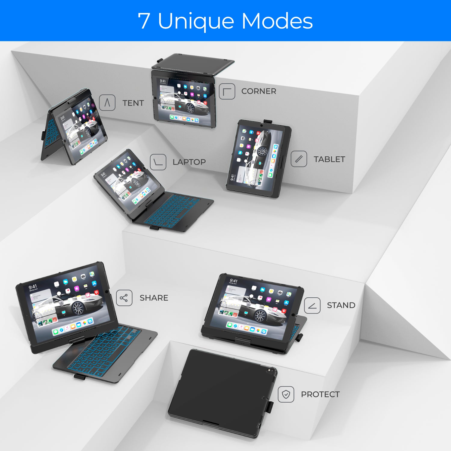  typecase Flexbook- iPad Pro 11 Keyboard Case - Backlit